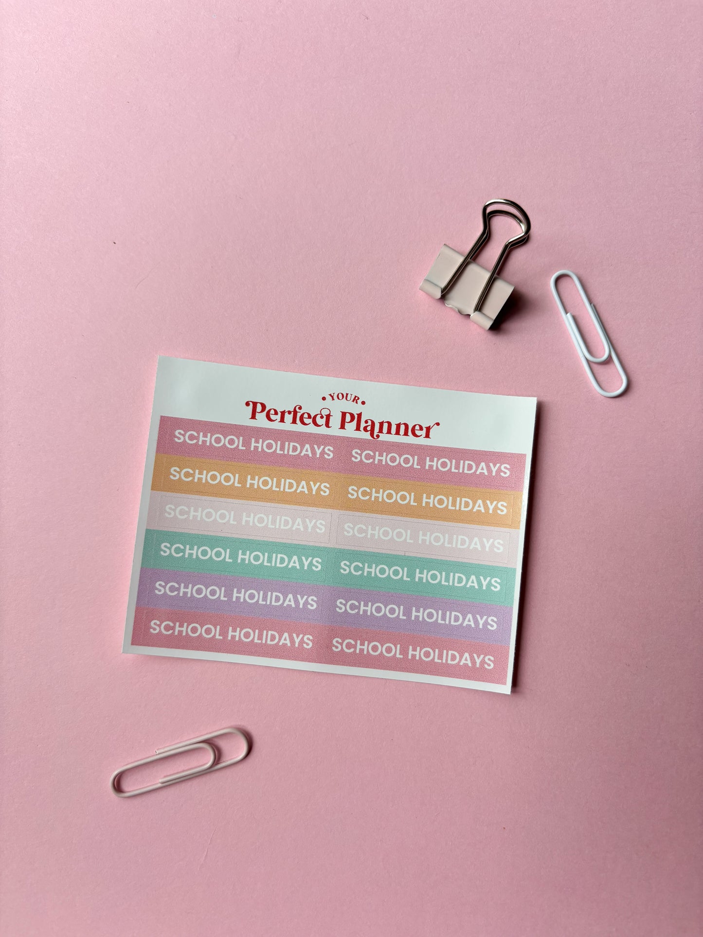 School Holiday Stickers