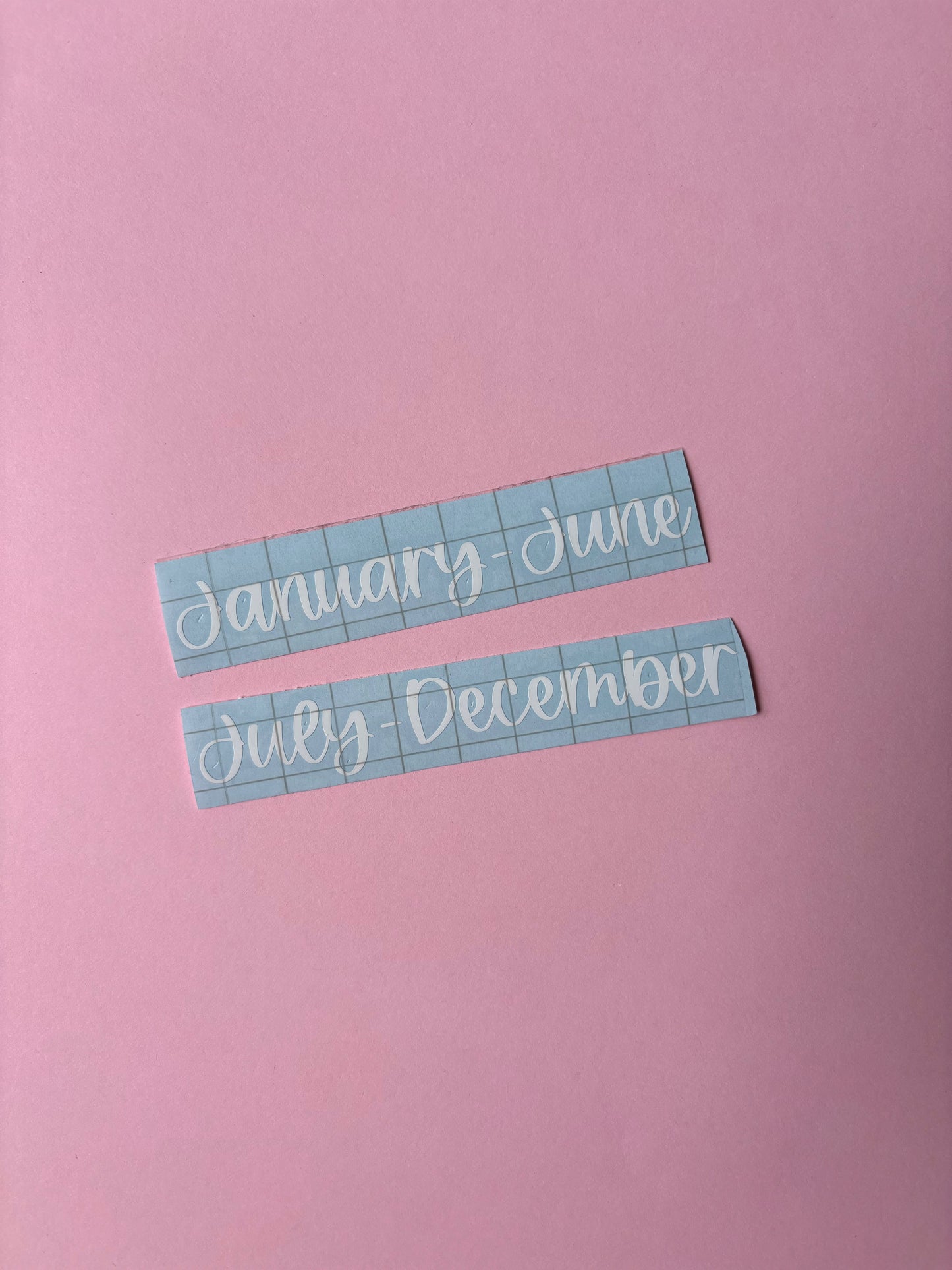Jan-June July-Dec Stickers