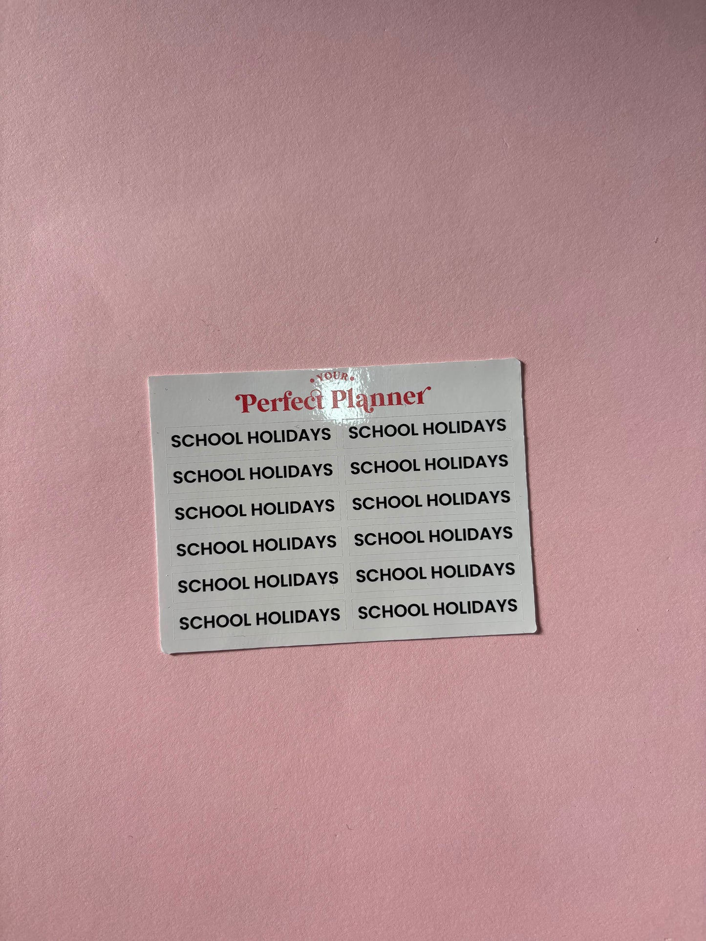 School Holiday Stickers