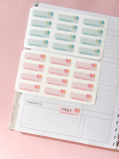 Birthday Stickers