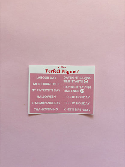 Assorted Events Stickers