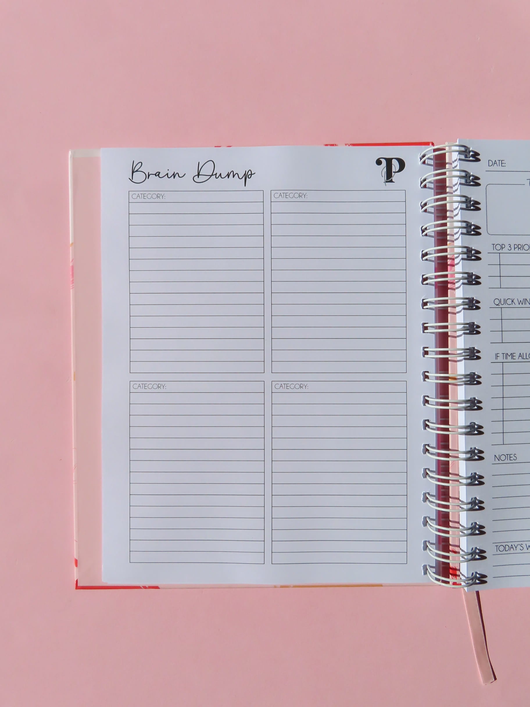 Brain dump notebook