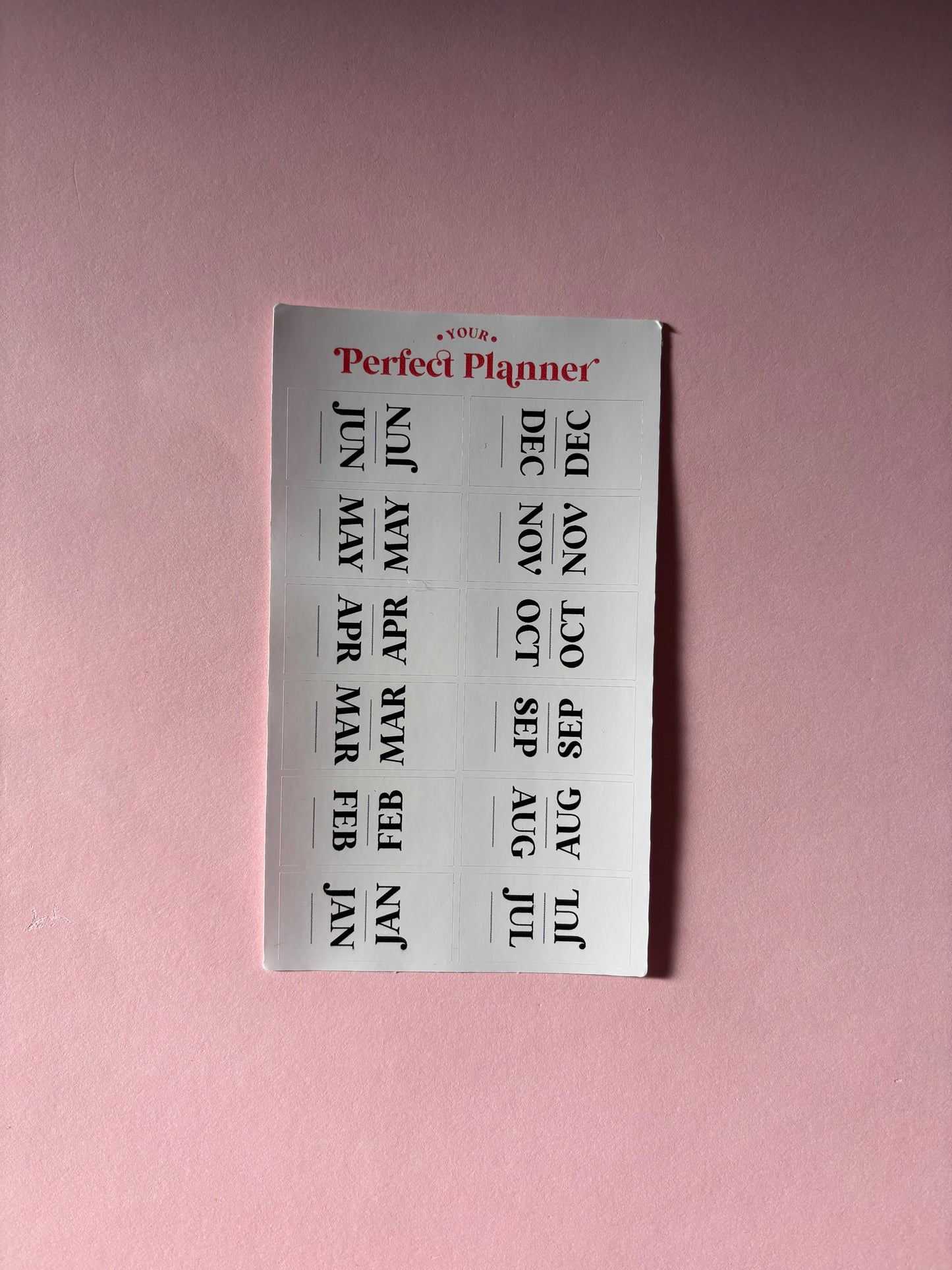 Monthly Tab Stickers