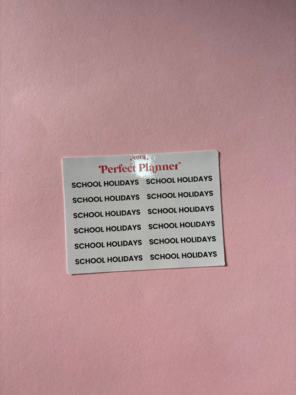 School Holiday Stickers