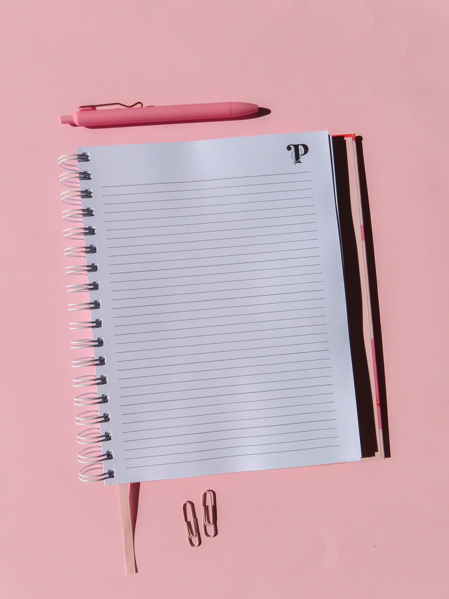 lined notebook