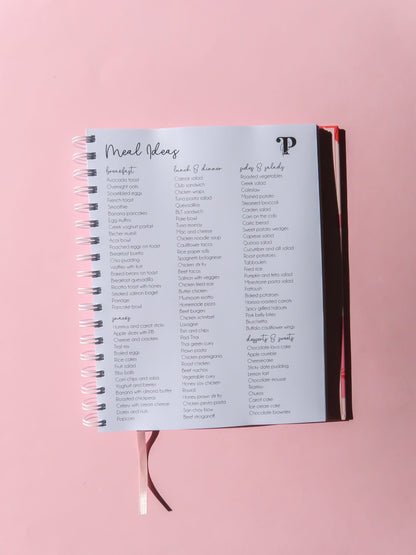 meal ideas notebook