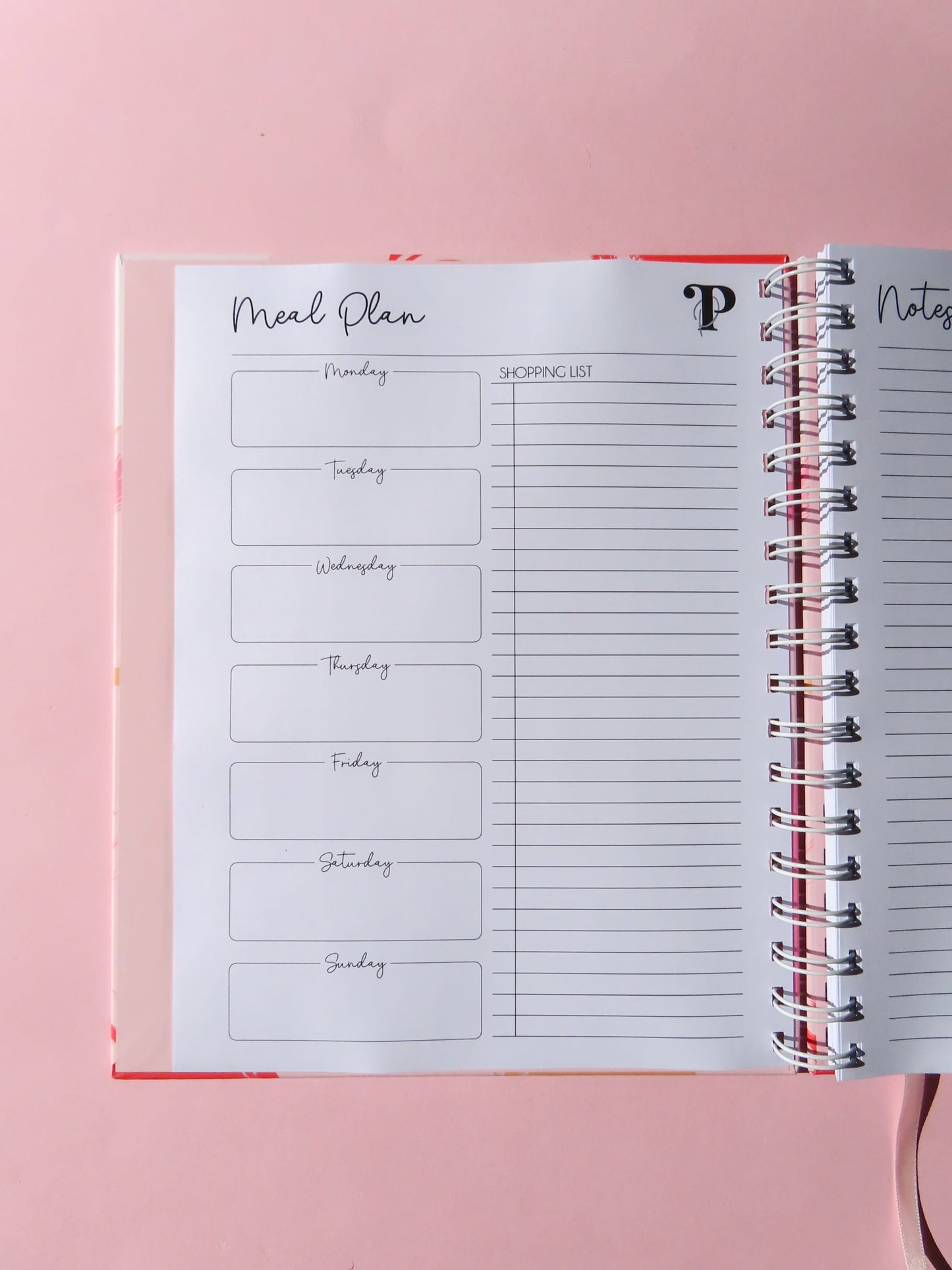 Weekly meal planner and shopping list