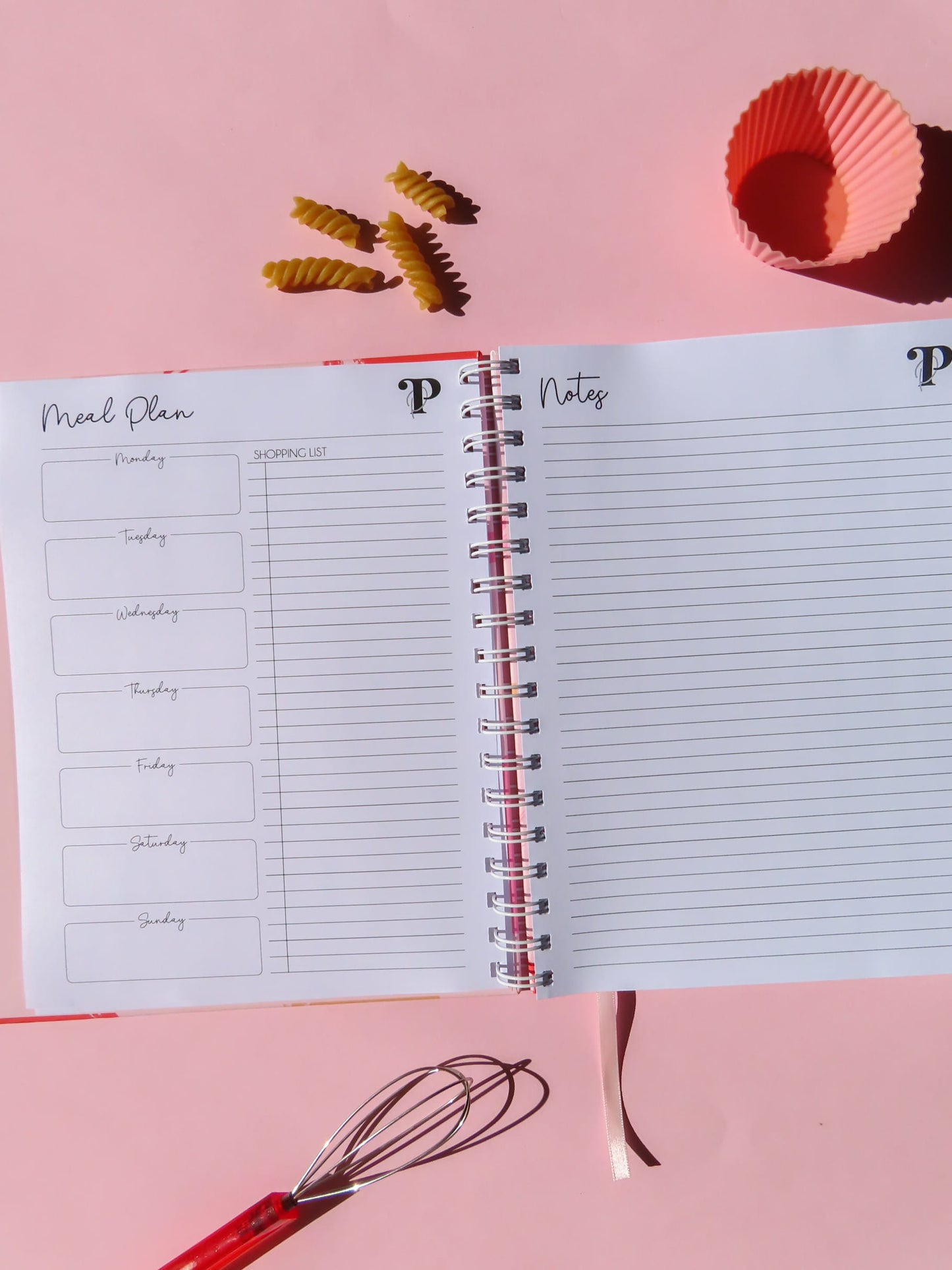 Meal planner and recipe notebook