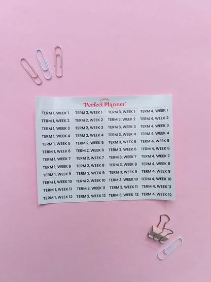 School Week Stickers
